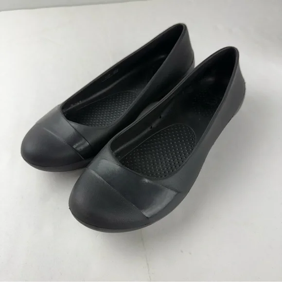 Crocs Womens 7 Black Gianna Ballet Flat Slip On Comfort Shoe - Picture 3 of 6
